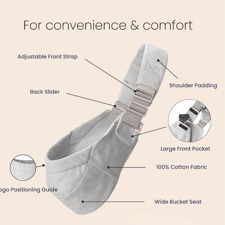 ergobaby upsie sling carrier diagram
